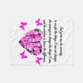  PINKSTROOM EN BUTTERFLESSERENITEITSPRAYER FLEECE DEKEN (Voorkant (Horizontaal))