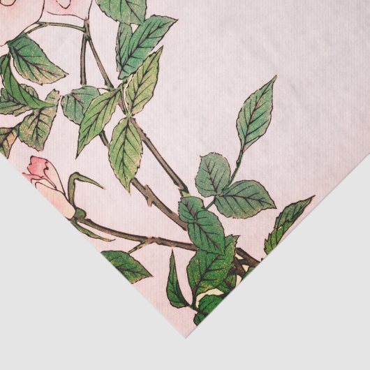 PINKSTROOM EN JAPANS AFDRUKpapier Tissuepapier (Detail)