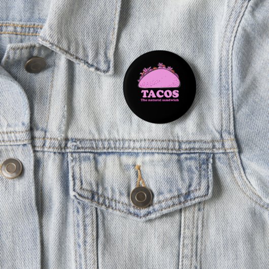 PINKTACOS RONDE BUTTON 5,7 CM (In situ)