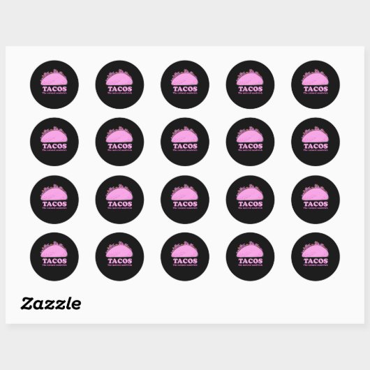 PINKTACOS RONDE STICKER (Vel)