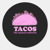 PINKTACOS RONDE STICKER (Voorkant)
