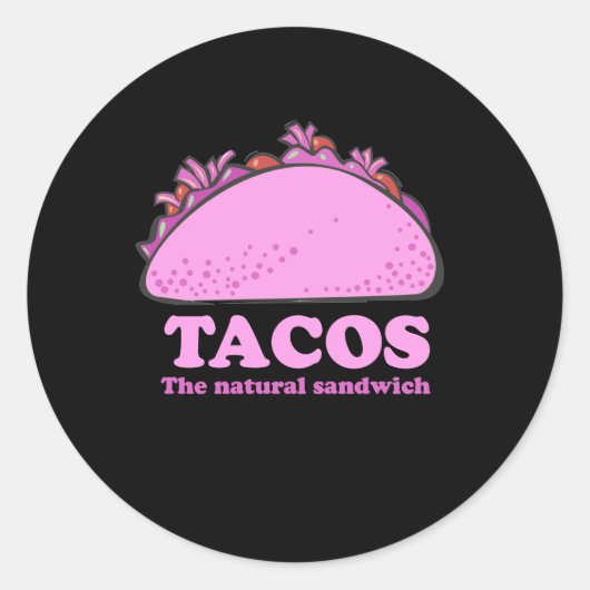 PINKTACOS RONDE STICKER (Voorkant)