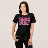 Pinktober Breast Cancer Awareness Month Blend Tri-Blend Shirt (Voorkant volledig)
