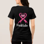Pinktober Butterfly Borstkanker Awareness Month Tri-Blend Shirt (Achterkant)