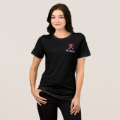 Pinktober Butterfly Borstkanker Awareness Month Tri-Blend Shirt (Voorkant volledig)