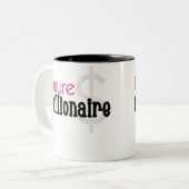 PINKTOEKOMSTIGE MILLIONAIRE TWEEKLEURIGE KOFFIEMOK (Voorkant links)