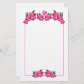 PINKTULIPS MET HART ~ Briefpapier (Voorkant / Achterkant)