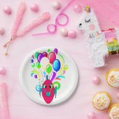 PINKVIS MET BORD PAPIER VAN BALLOENS (Feest)