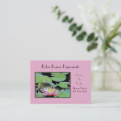 PINKWATER LILY ONDER LILY PADS VISITEKAARTJE (Staand voorkant)