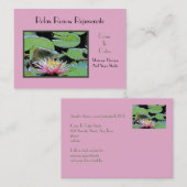 PINKWATER LILY ONDER LILY PADS VISITEKAARTJE (Voorkant / Achterkant)