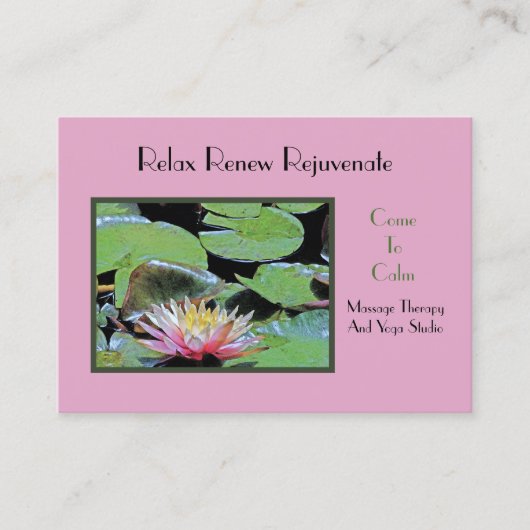 PINKWATER LILY ONDER LILY PADS VISITEKAARTJE (Voorkant)