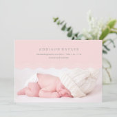 PINKWAVES | GEBOORTEAANKONDIGING AANKONDIGING (Staand voorkant)