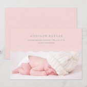 PINKWAVES | GEBOORTEAANKONDIGING AANKONDIGING (Voorkant / Achterkant)