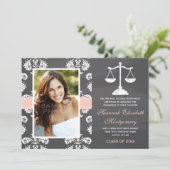 PINKWETSSCHOOL CHALKBOARD AFSTUDEREN ANNOUNCTIE KAART (Staand voorkant)