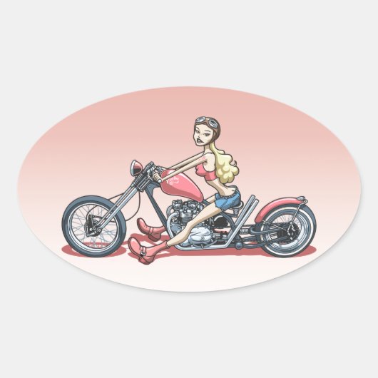 Pinky 614 ovale sticker (Voorkant)