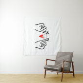 Pinky belofte hand print, paar kunstdrukken Postca Wandkleed (In Situ (horizontaal))