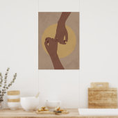 Pinky beloof in boho stijl, afrikaanse amerikaanse poster (Keuken)