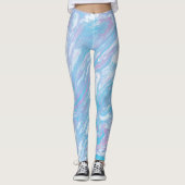 Pinky Blue Marble Leggings (Voorkant)