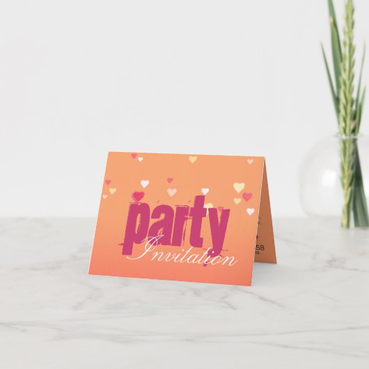 Pinky Blush Party Invitation Kaart (Voorkant)