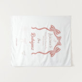 Pinky Bruiloft Feest Welcome Wandkleed (Voorkant (horizontaal))