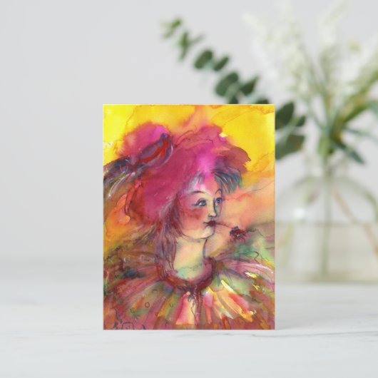 PINKY CLOWN BRIEFKAART (Staand voorkant)