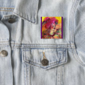 PINKY CLOWN VIERKANTE BUTTON 5,1 CM (In situ)