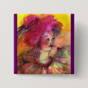 PINKY CLOWN VIERKANTE BUTTON 5,1 CM