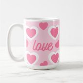 Pinky Cute Hearts Design Koffiemok (Links)