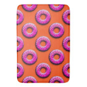 Pinky Donut met kleurrijke sproinkles en jouw idee Badmat (Voorkant Verticaal)