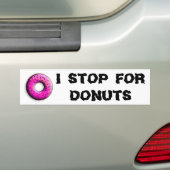 Pinky Donut met kleurrijke sproinkles en jouw idee Bumpersticker (Op auto)