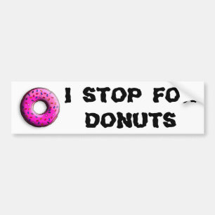 Pinky Donut met kleurrijke sproinkles en jouw idee Bumpersticker