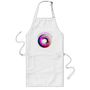 Pinky Donut met kleurrijke sproinkles en jouw idee Lang Schort