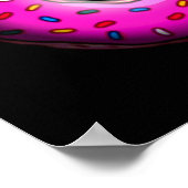 Pinky Donut met kleurrijke sproinkles en jouw idee Poster (Hoek)