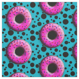 Pinky Donut met kleurrijke sproinkles en jouw idee Stof