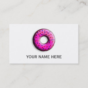 Pinky Donut met kleurrijke sproinkles en jouw idee Visitekaartje