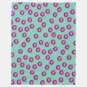 Pinky Donuts naadloos patroon + uw ideeën Fleece Deken
