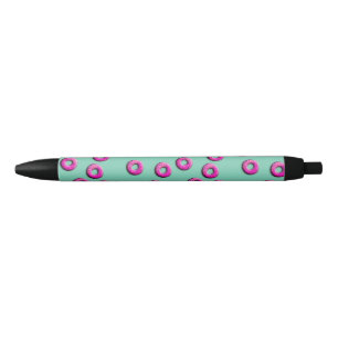 Pinky Donuts naadloos patroon + uw ideeën Zwarte Inkt Pen