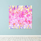 Pinky Doodle Stretched Canvas Print (Insitu (Houten vloer))