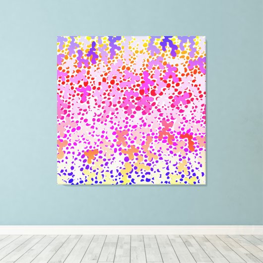 Pinky Doodle Stretched Canvas Print (Insitu (Houten vloer))