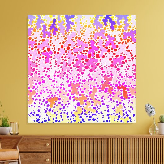 Pinky Doodle Stretched Canvas Print (Insitu (Woonkamer))