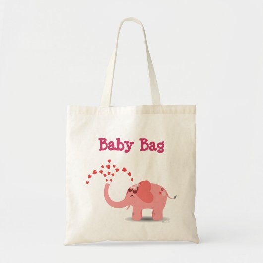 Pinky Elephant Baby Tas (Voorkant)