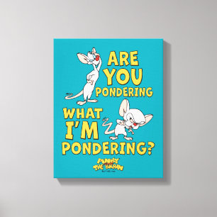 Pinky en Brain   Denk je na? Canvas Afdruk