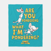 Pinky en Brain | Denk je na? Fleece Deken (Voorkant)