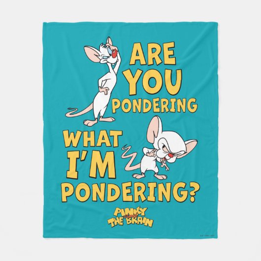 Pinky en Brain | Denk je na? Fleece Deken (Voorkant)
