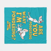 Pinky en Brain | Denk je na? Fleece Deken (Voorkant (Horizontaal))