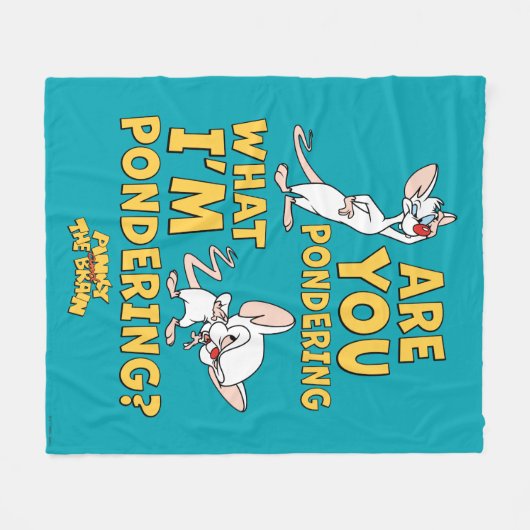 Pinky en Brain | Denk je na? Fleece Deken (Voorkant (Horizontaal))