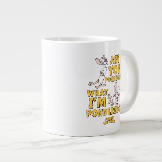 Pinky en Brain | Denk je na? Grote Koffiekop (Voorkant rechts)