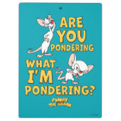 Pinky en Brain | Denk je na? Klembord (Achterkant)