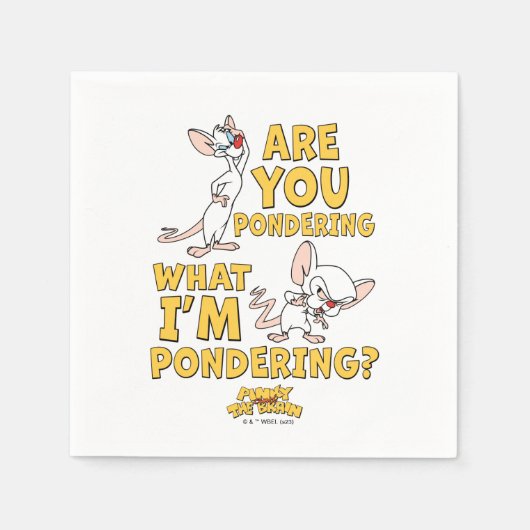 Pinky en Brain | Denk je na? Servet (Voorkant)