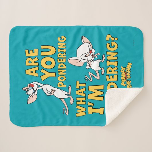Pinky en Brain | Denk je na? Sherpa Deken (Voorkant (horizontaal))